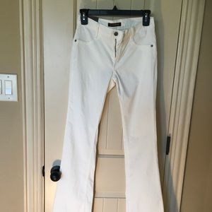 All white James jeans